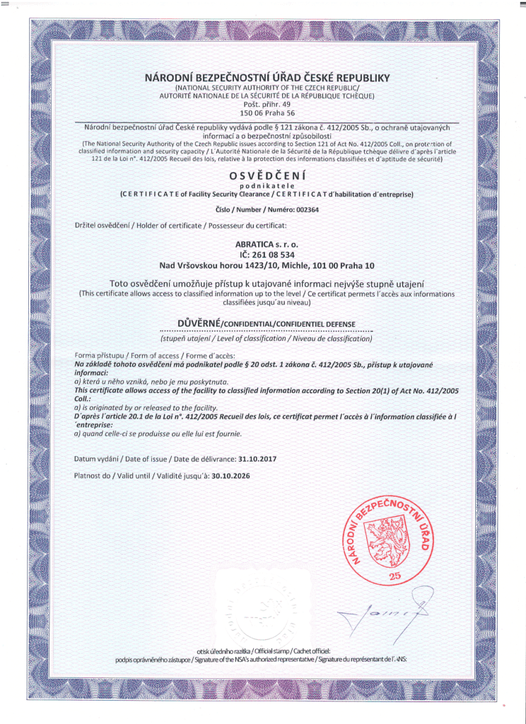 NBU Certifikat Abratica NBU Certifikat Abratica